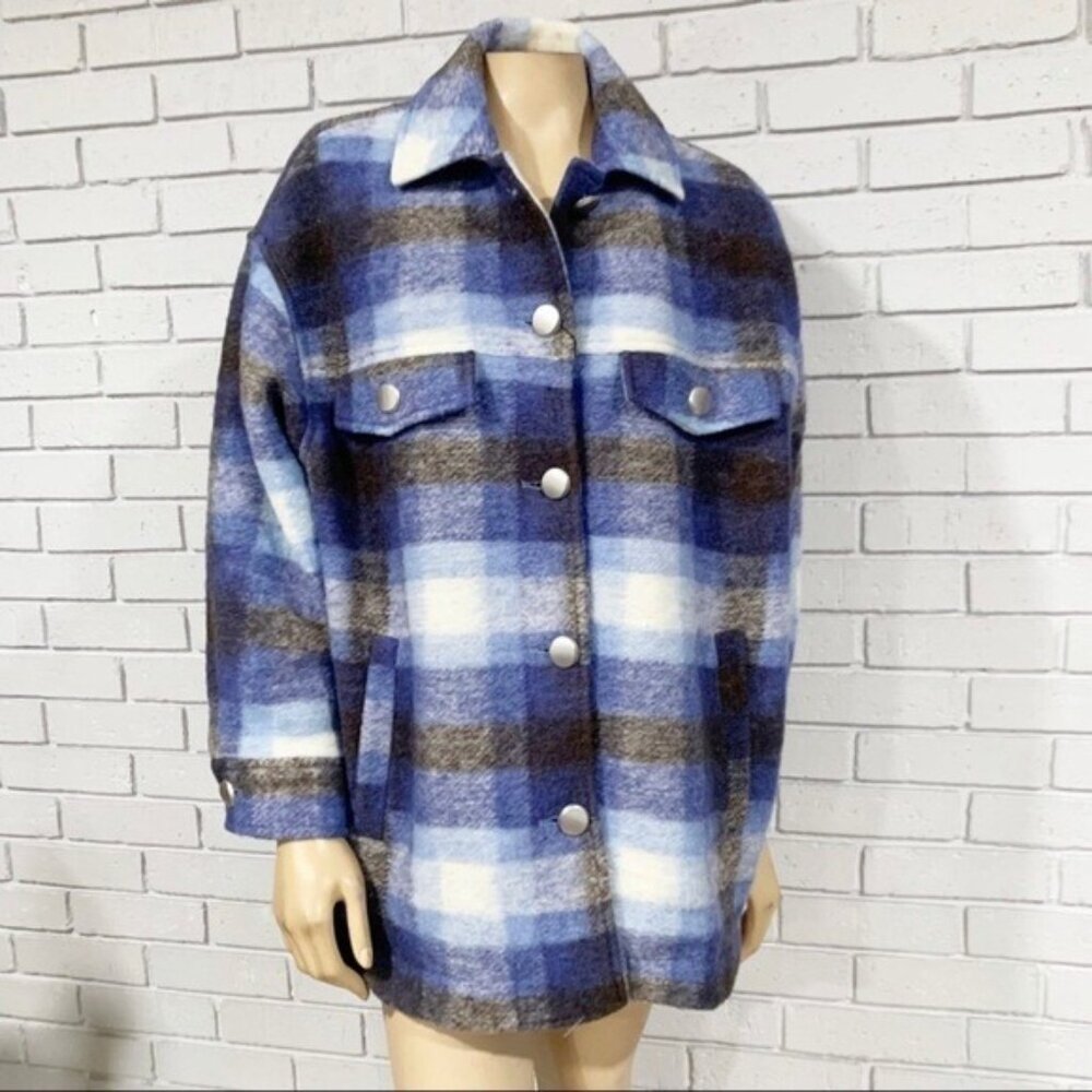 Zara Premium Plaid Overshirt‎ (Shacket) – Size Large – Oversized Layering Jacket - Picture 2 of 4